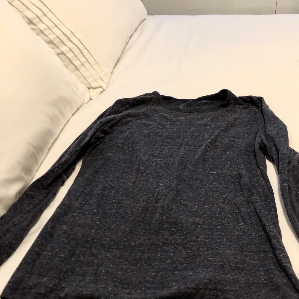 Blue Heathered Long-sleeved Shirt